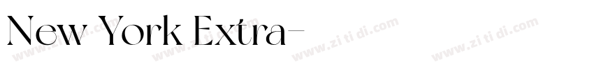 New York Extra字体转换